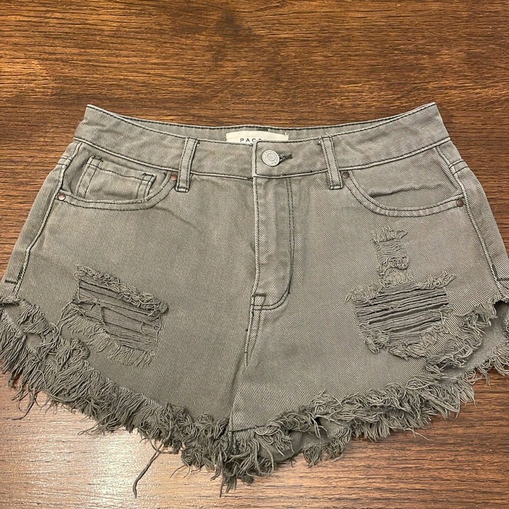 Green high rise Pacsun Jean shorts